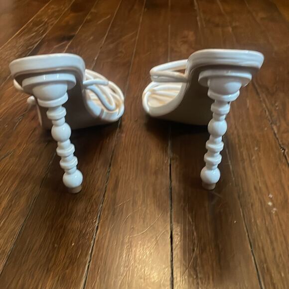Halston White Strappy Heels Size 8 New - Picture 5 of 7